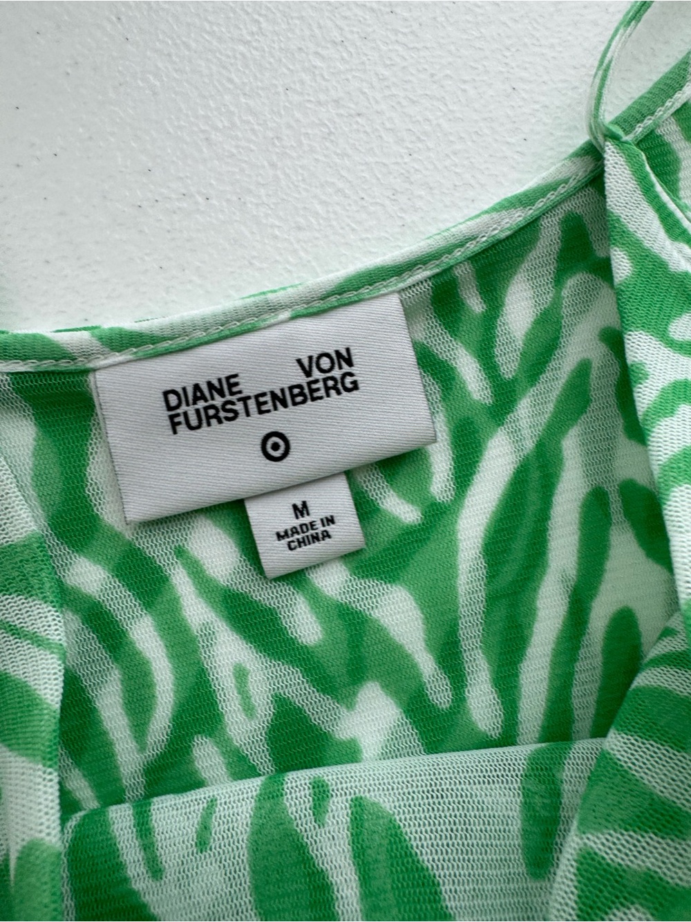 Diane von Furstenberg Target Green Zebra Print Tiered Ruffle Maxi Dress Size M - Picture 3 of 8